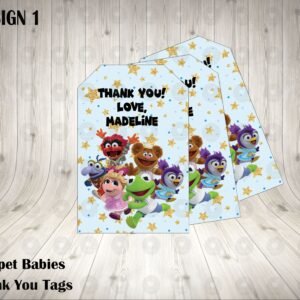 Muppet Babies Thank You Tags