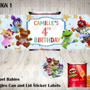 Muppet Babies Pringles Can and Lid Labels
