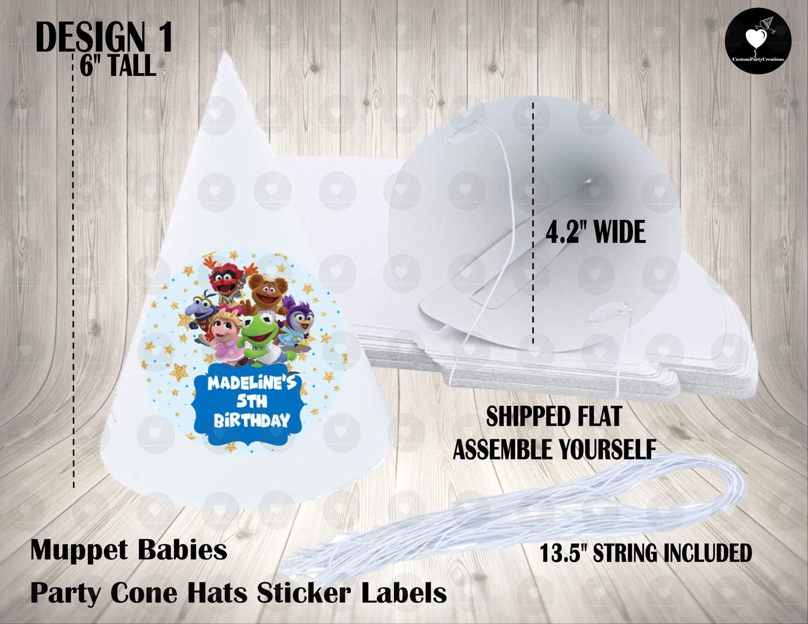 Muppet Babies Personalized Cone Hats 1 Muppet Babies Personalized Cone Hats