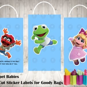 Muppet Babies Die Cut Goody Bag Labels