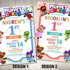 Muppet Babies Invitation Birthday Party