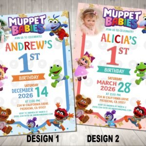 Muppet Babies Cute Invitation Birthday Party