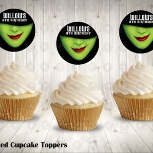 Wicked Themed Round Cupcake Toppers