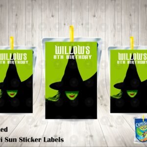 Wicked Themed Capri Sun Labels