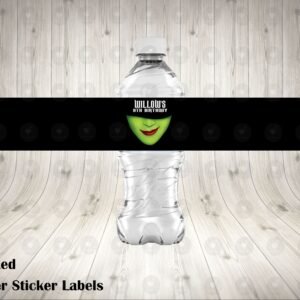 Wicked Themed Water Labels
