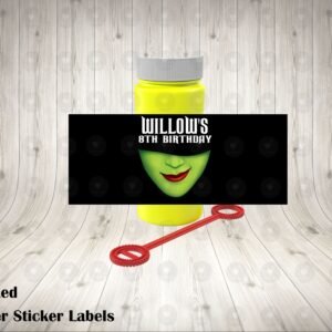 Wicked Themed Bubble Labels