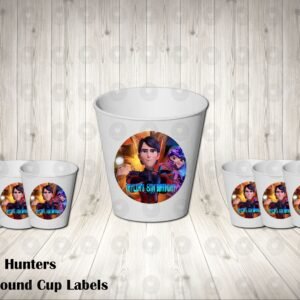 Troll Hunters 2 inch Colorful Round Cup Labels