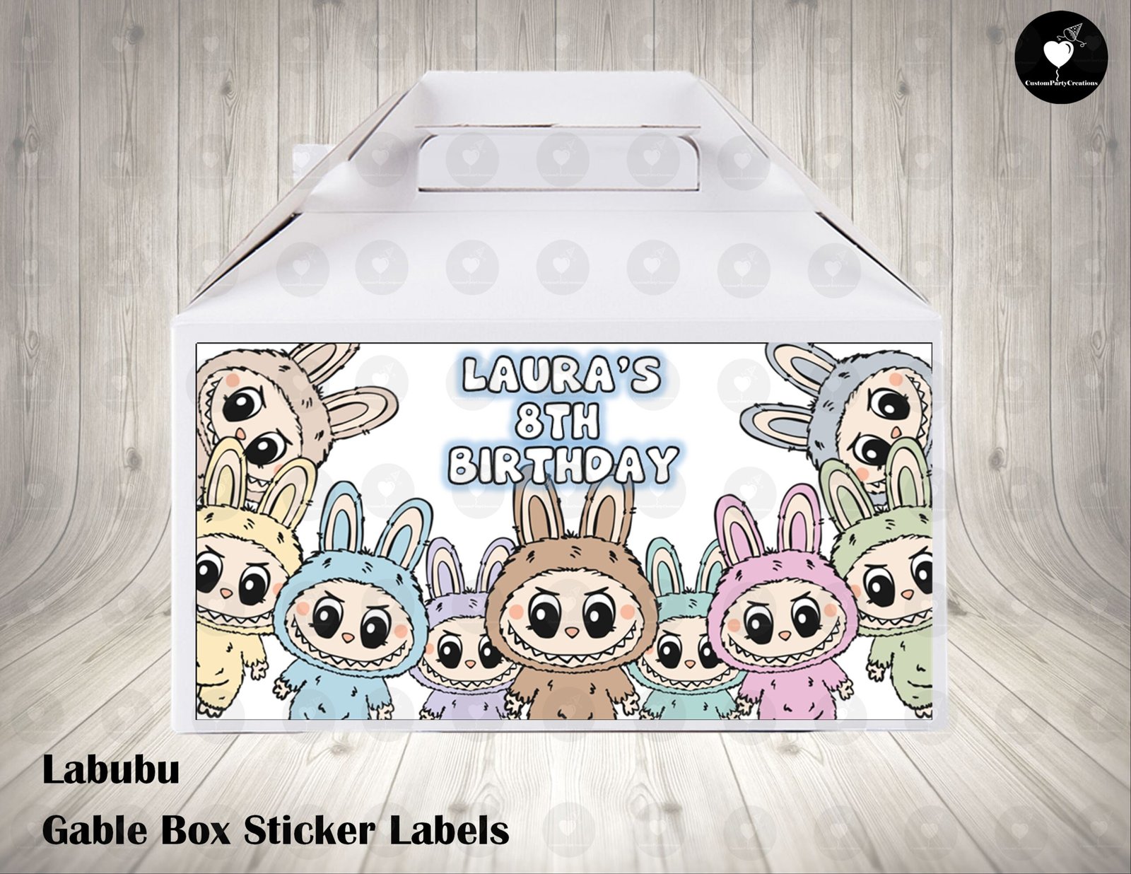 Labubu Labels for Gable Boxes 1 Labubu Labels for Gable Boxes