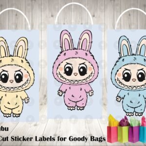 Labubu Die Cut Goody Bag Labels