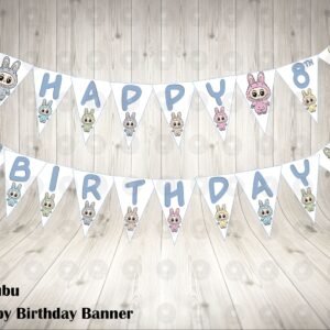Labubu Birthday Party Banner