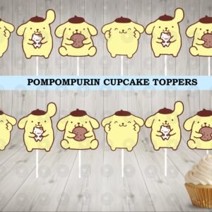 Pompompurin Cupcake Toppers