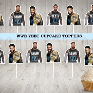 WWE Yeet Jay Uso Main Event Cupcake Toppers