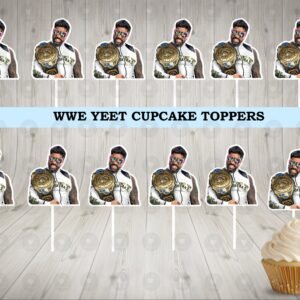 WWE Yeet Jay Uso Belt Cupcake Toppers