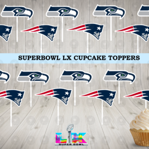 Football Playoffs Main Event Event Cupcake Toppers (Made to Order)