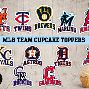 MLB Teams Cupcake Toppers